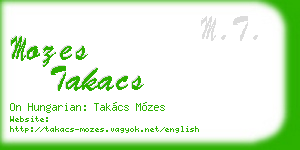 mozes takacs business card
